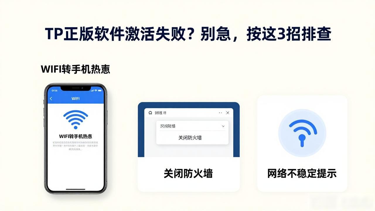 排查步骤_TP正版软件激活失败原因_TP正版软件下载后激活失败怎么办？