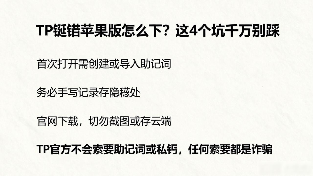TP钱包苹果版怎么下？这4个坑千万别踩