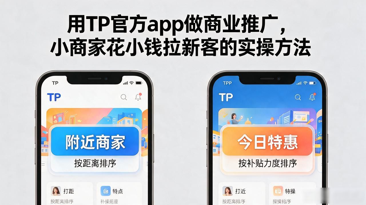 用TP官方app做商业推广，小商家花小钱拉新客的实操方法